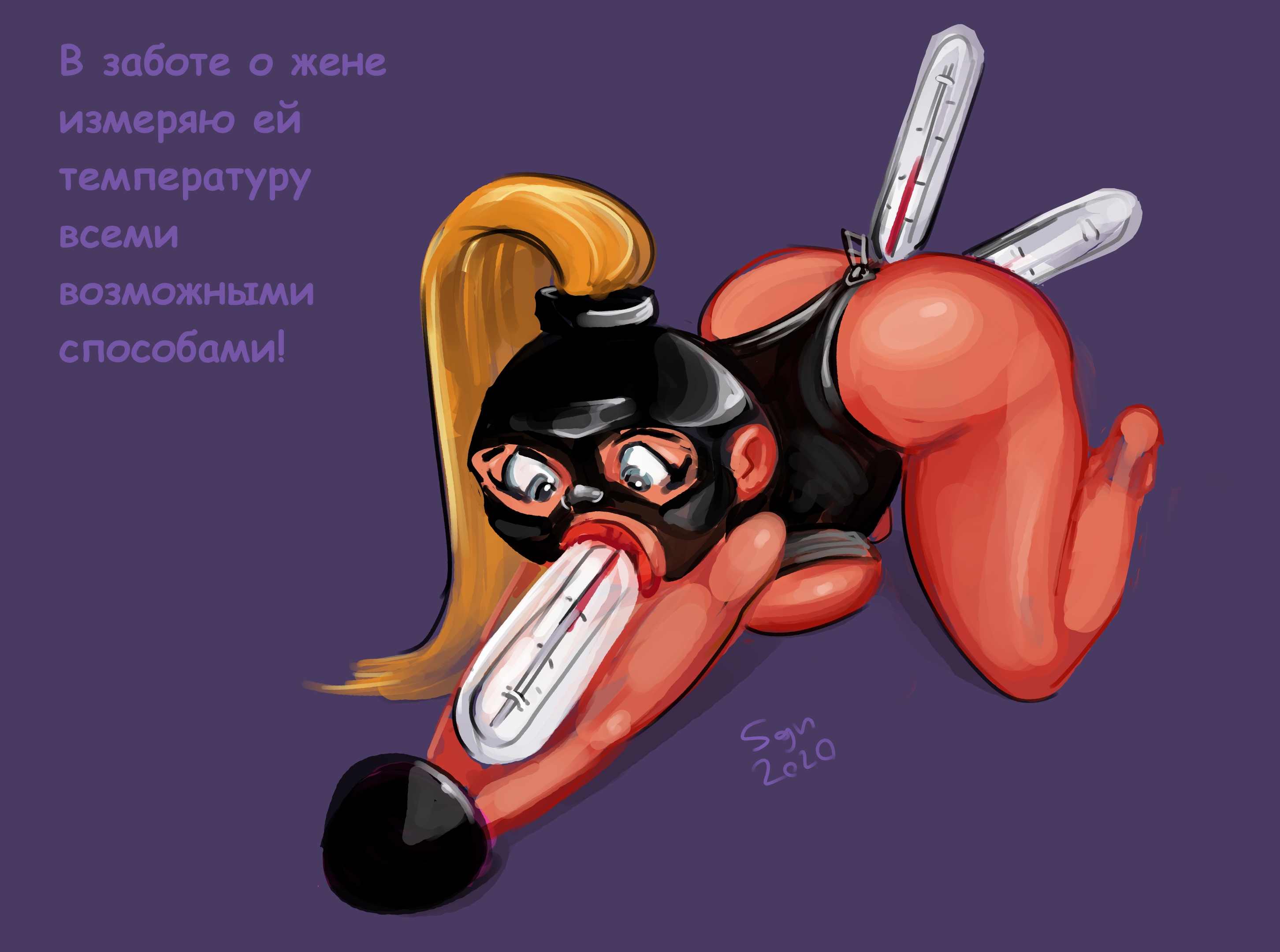 2904x2160, 483 Kb / блондинка, грудусники, бдсм, sgn, shaggy_nik