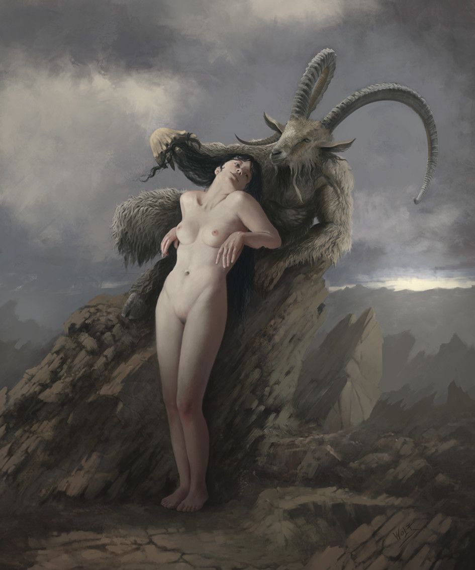 945x1134, 119 Kb / козел, брюнетка, голая