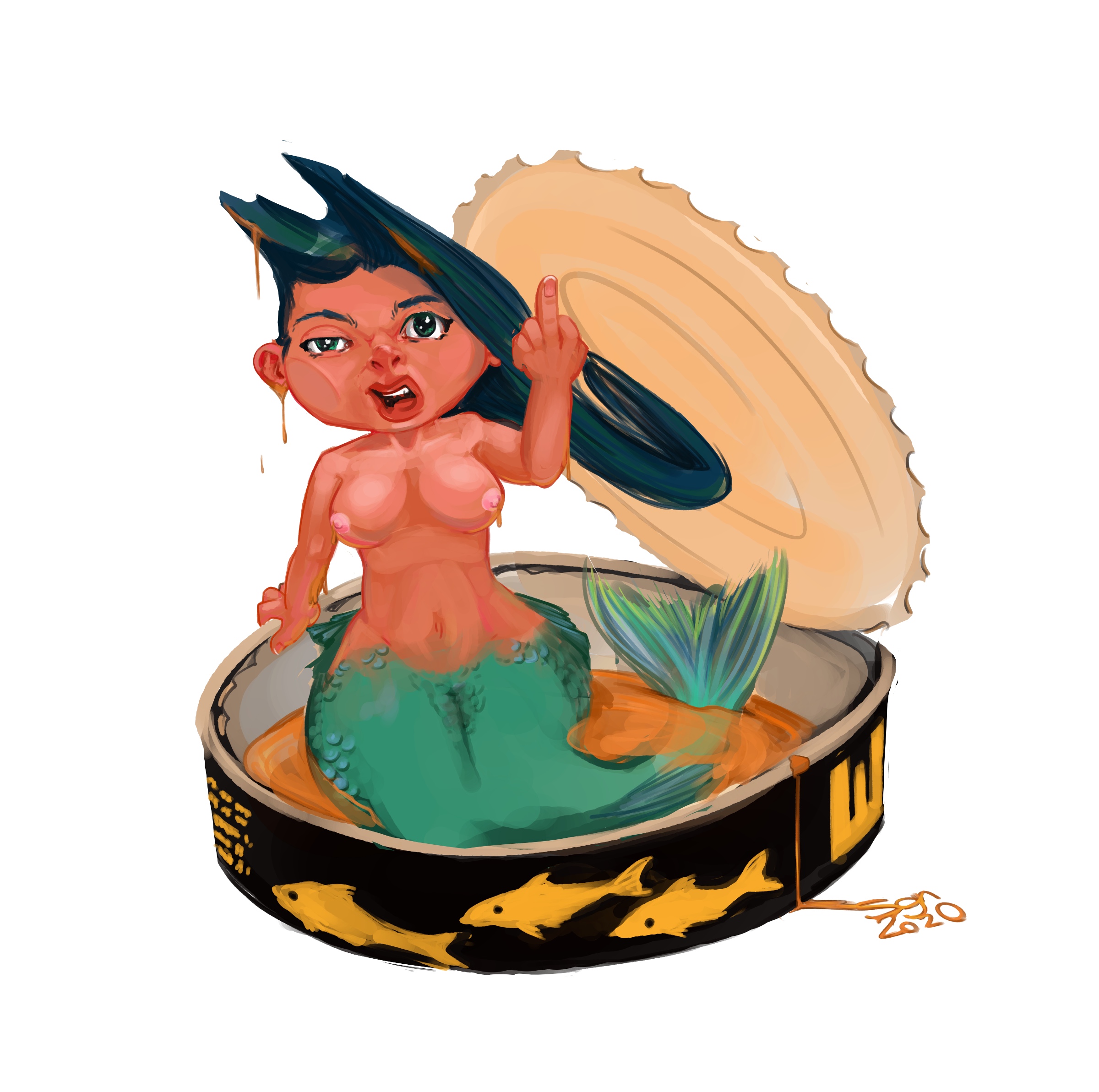 2400x2385, 593 Kb / консервы, шпроты, русалка, масло, sgn, shaggy_nik