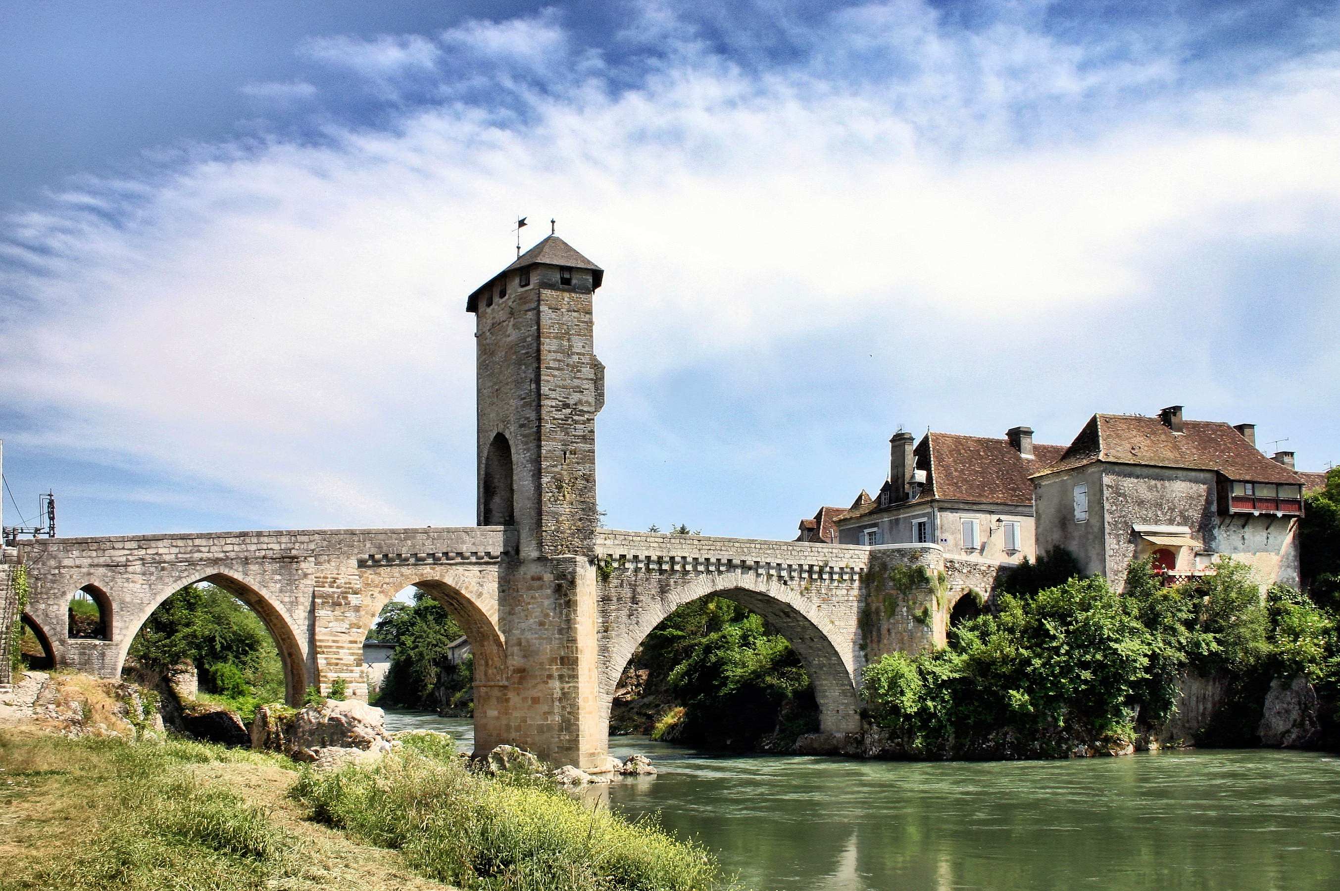 2707x1800, 618 Kb / UdoChristmann, река, мост, башня, дома