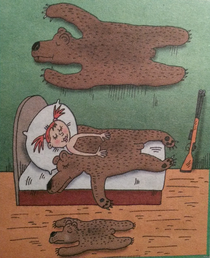 800x980, 402 Kb / медведи, ружье, шкуры, машенька