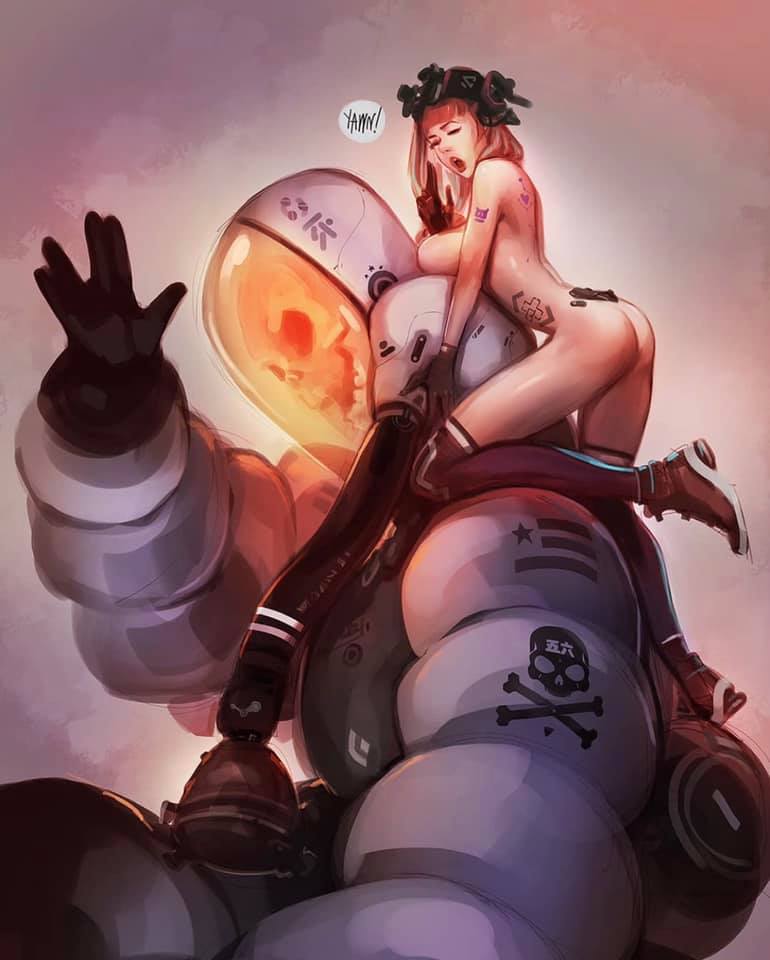 770x960, 53 Kb / робот, пилот, череп, сиськи, Bangbez