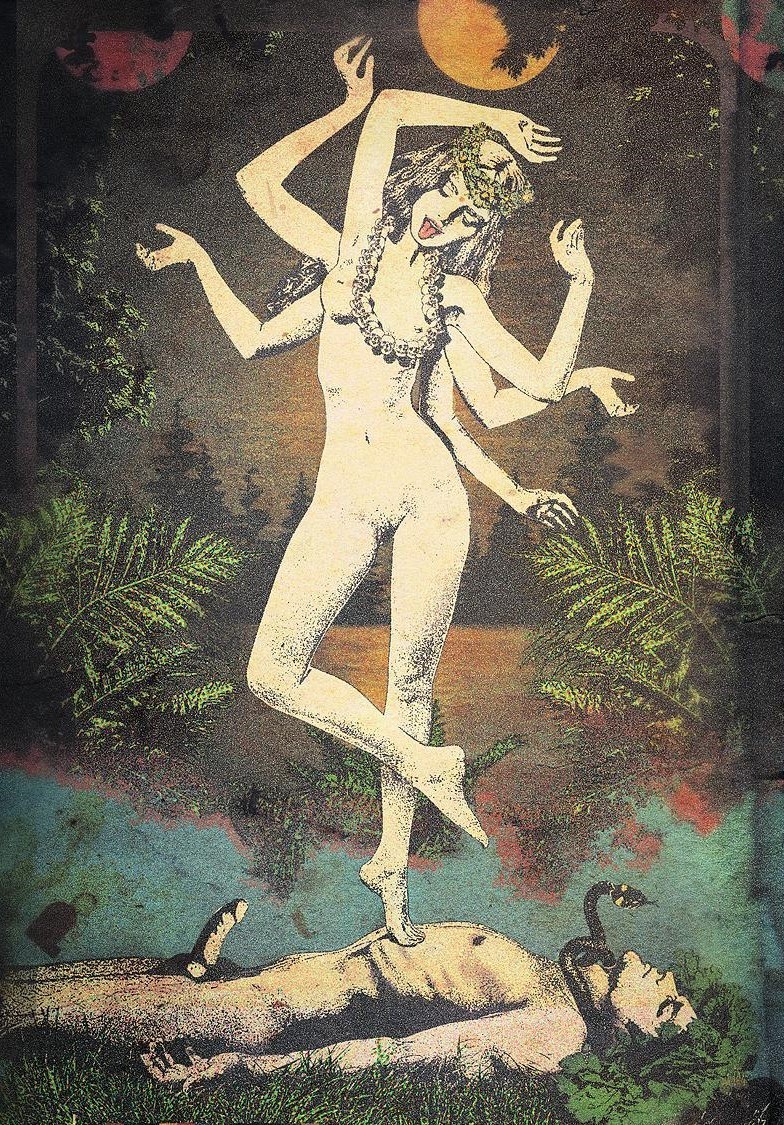 784x1125, 495 Kb / девка, змея, богиня, хуй, мужик, рисунок