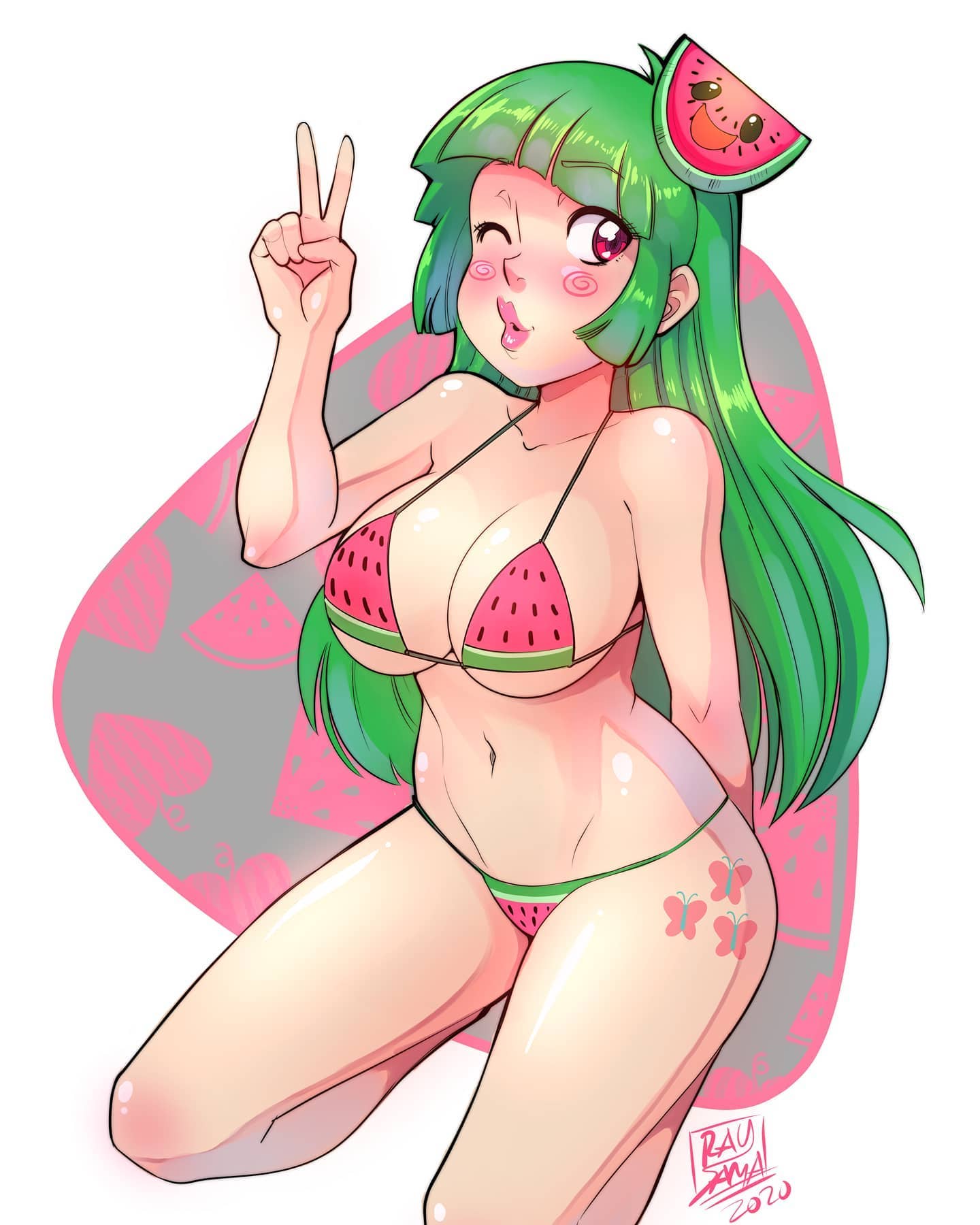 1440x1800, 147 Kb / RaySama, арбуз