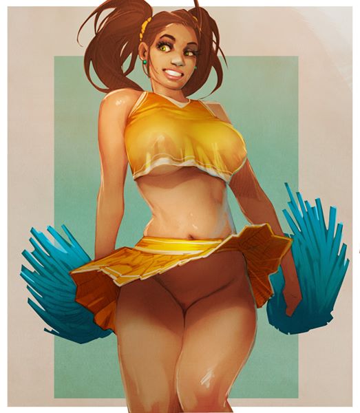 523x600, 40 Kb / Alexis Flower, шатенка, болельщица, чирлидер