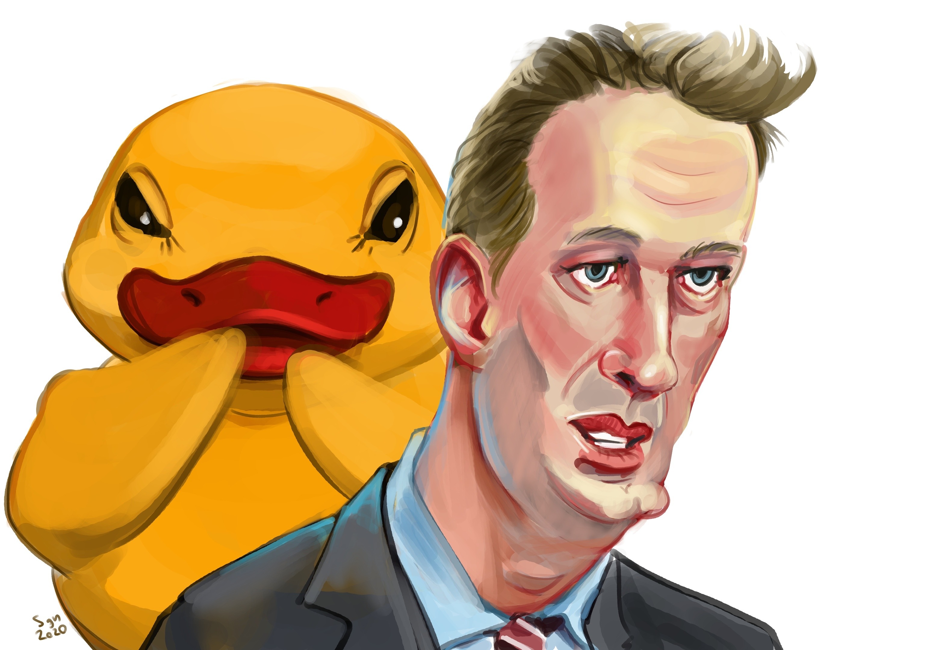 3080x2160, 591 Kb / шарж, утенок, sgn, shaggy_nik