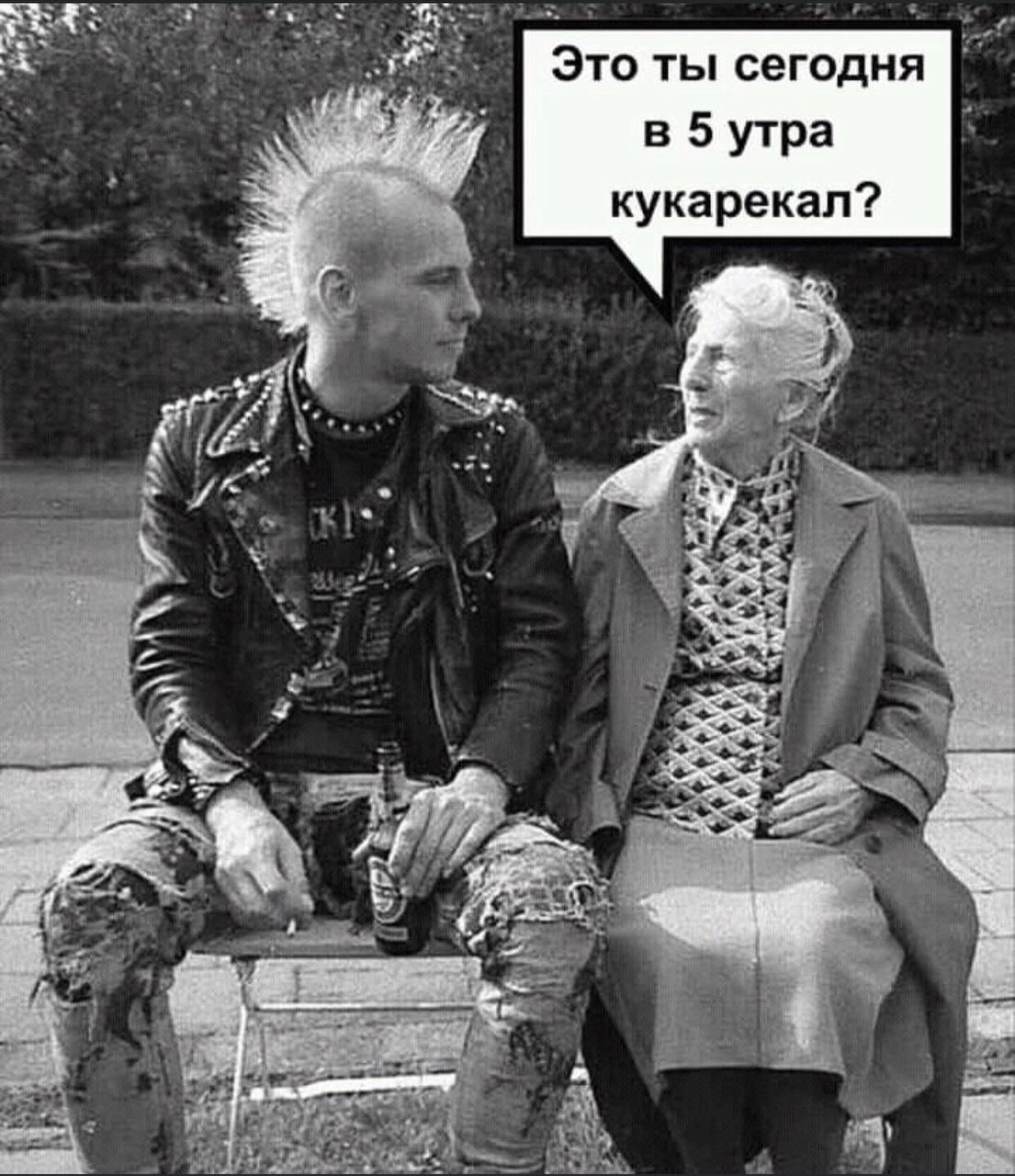 1105x1280, 237 Kb / панк, бабушка, бутылка