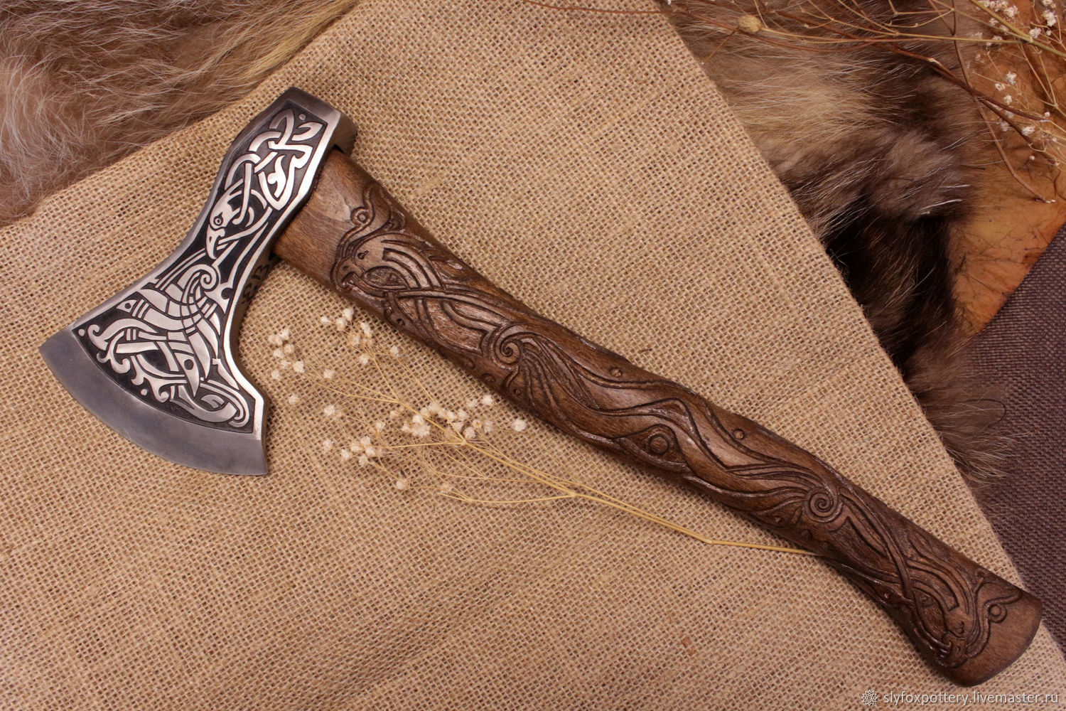 1500x1000, 458 Kb / топор, металл, береза, узор, травление