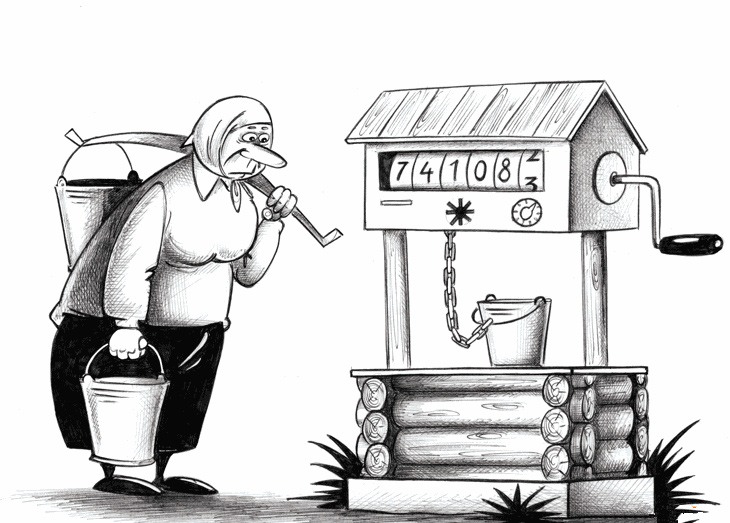 730x523, 100 Kb / колодец, счётчик, бабка, ведро, вода