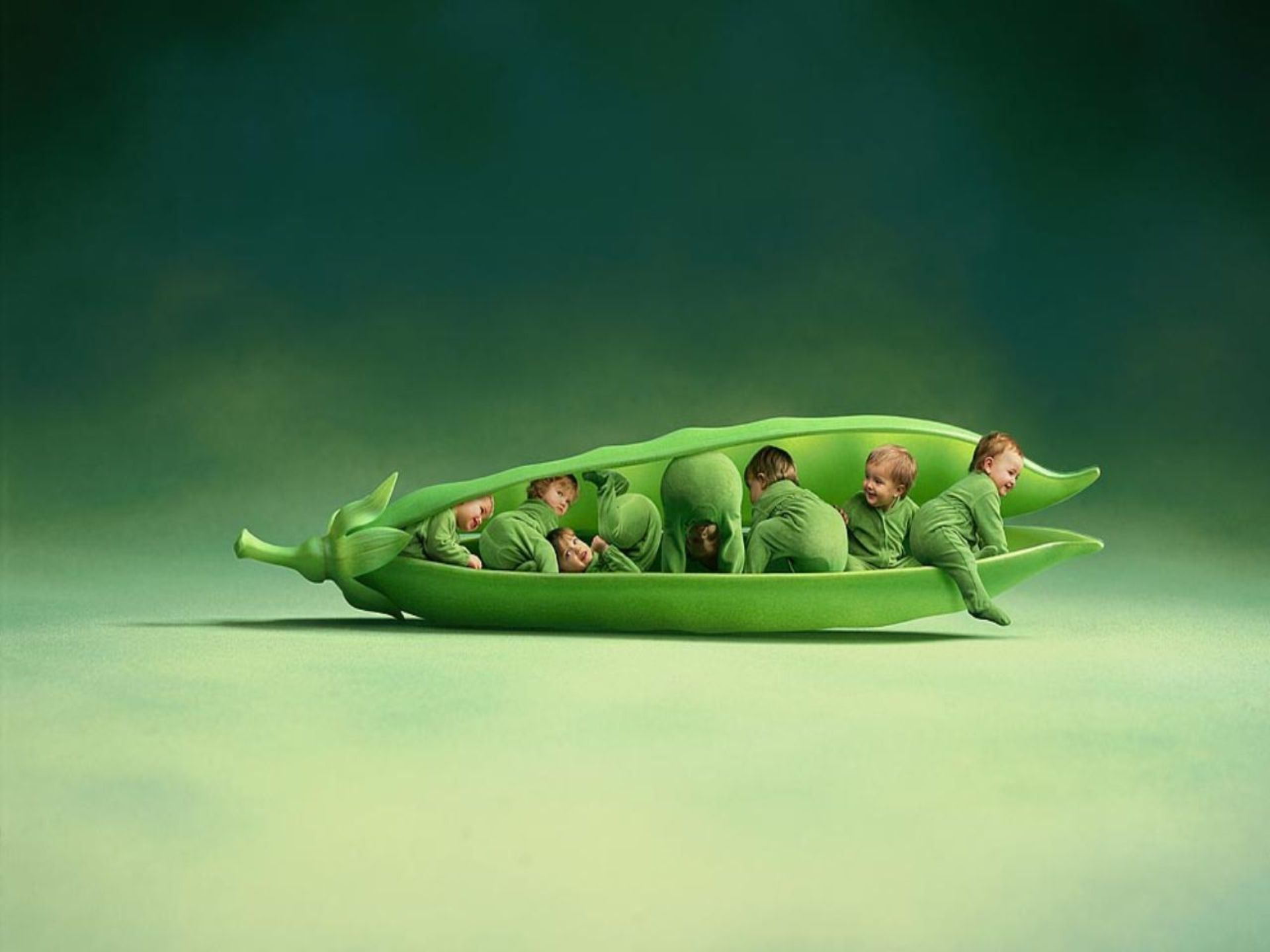 1920x1440, 124 Kb / горох, дети, стручок, горошины