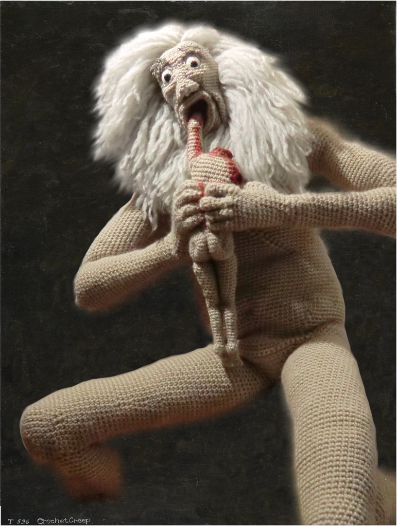 817x1080, 313 Kb / сатурн, пожирающий своего сына, гойя, вязаный