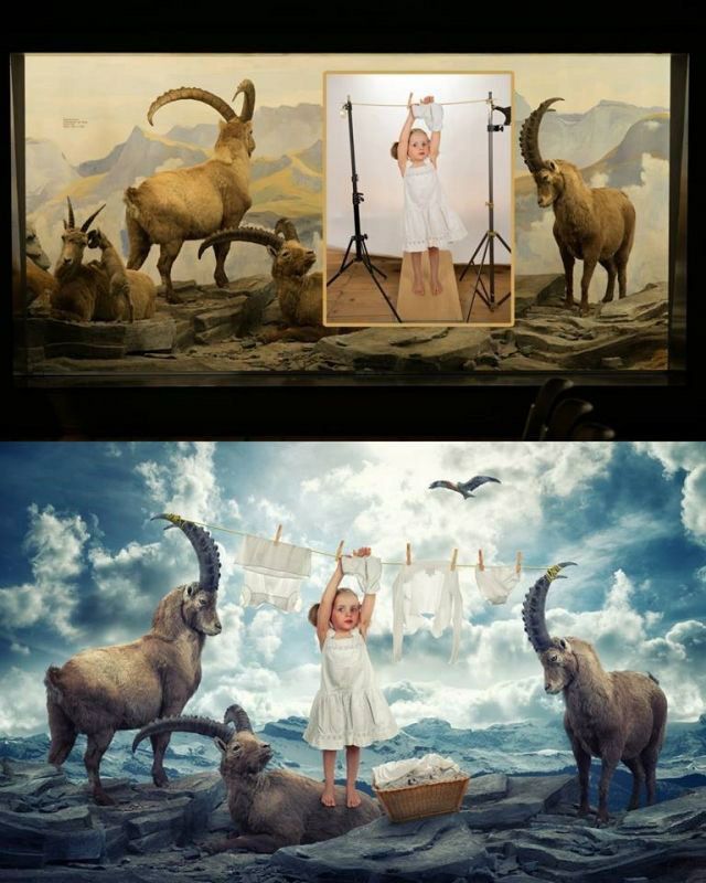 640x800, 83 Kb / Фотошоп, козлы, девочка