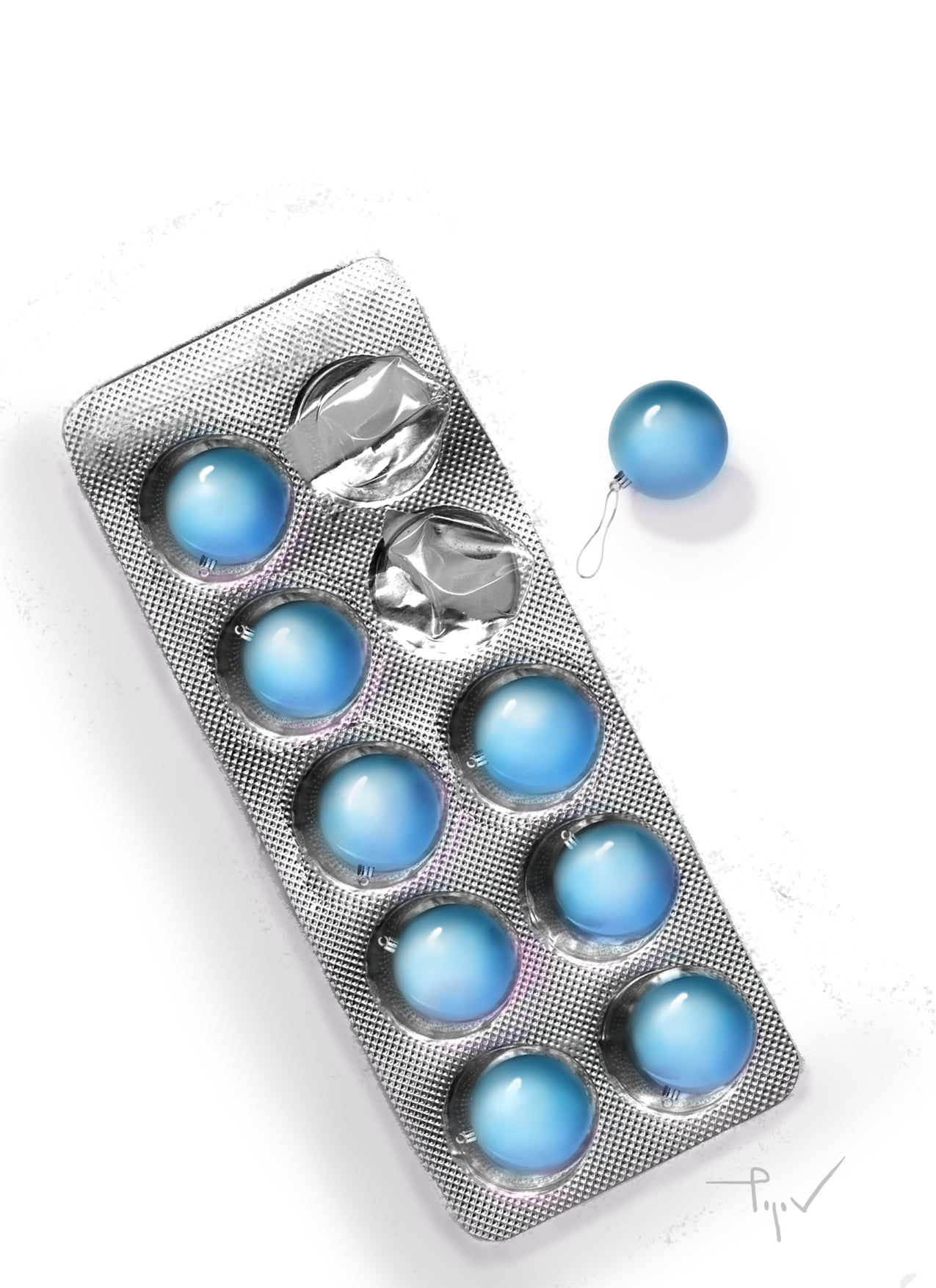 1275x1755, 220 Kb / Попов Андрей, ёлочный шарик, таблетки, блистер