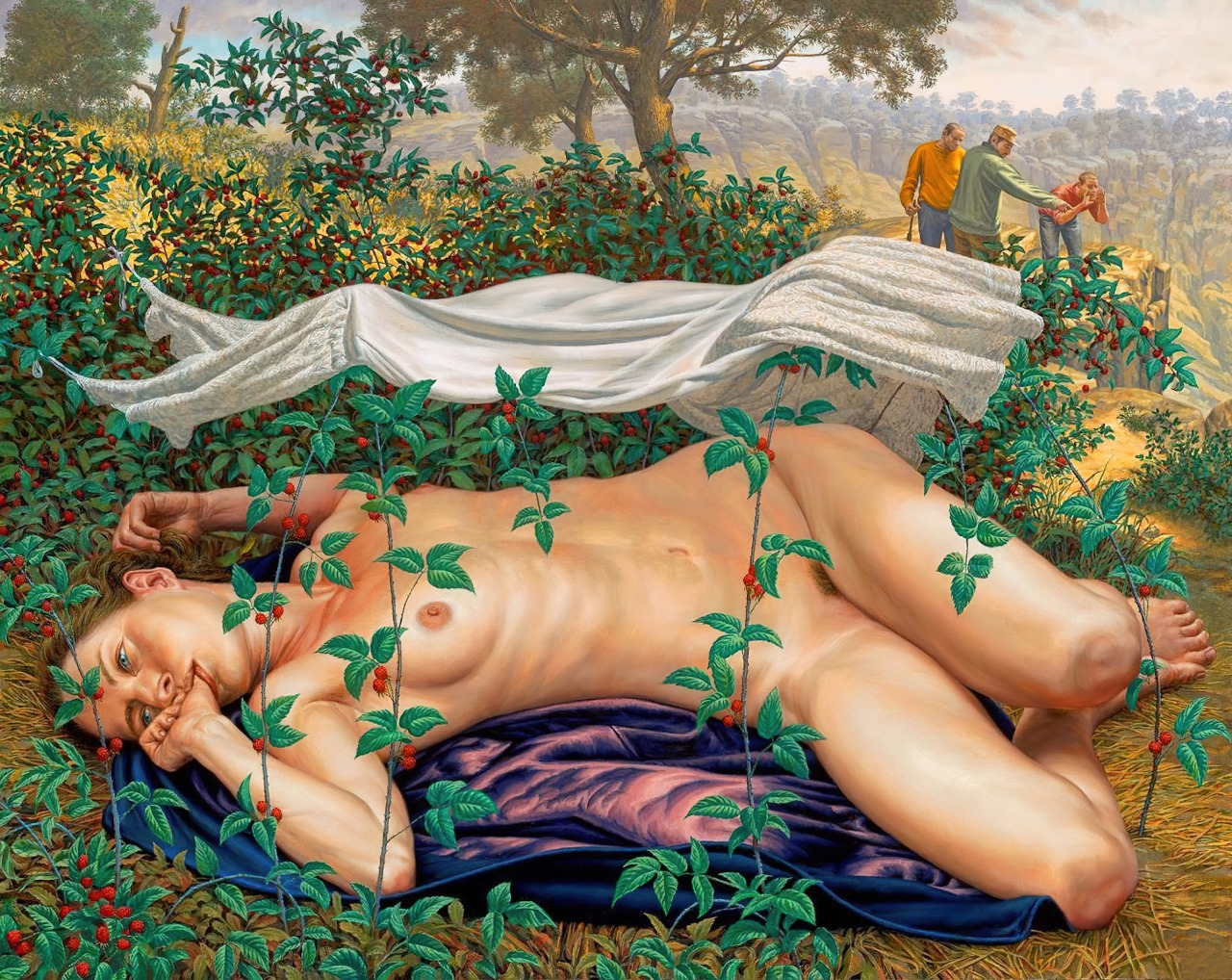 1280x1018, 528 Kb / девка, малина, палец, рисунок