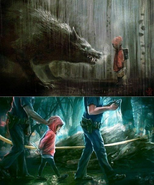 504x604, 76 Kb / красная шапочка, волк, арест