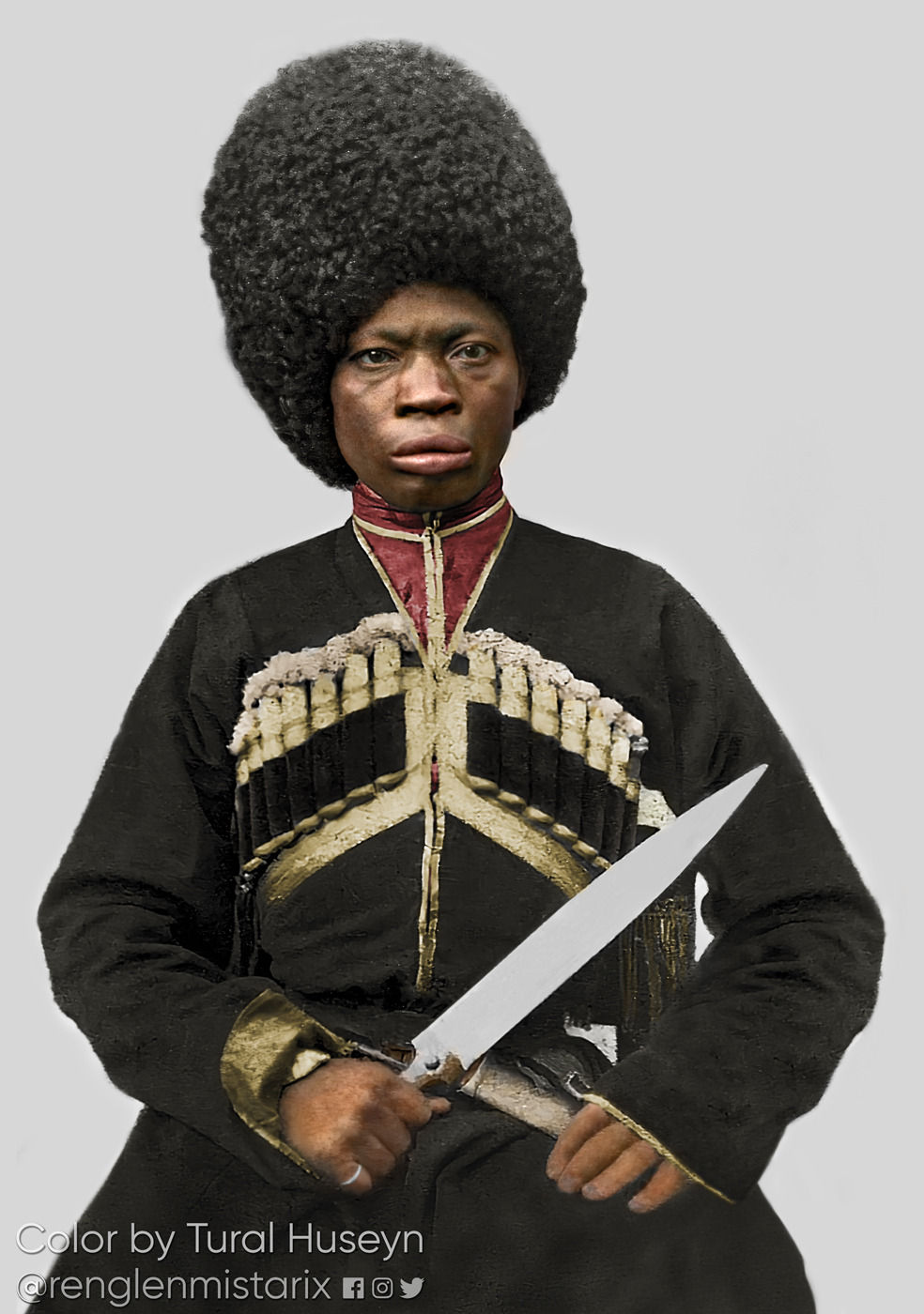 984x1400, 339 Kb / чёрный, атаман, кинжал