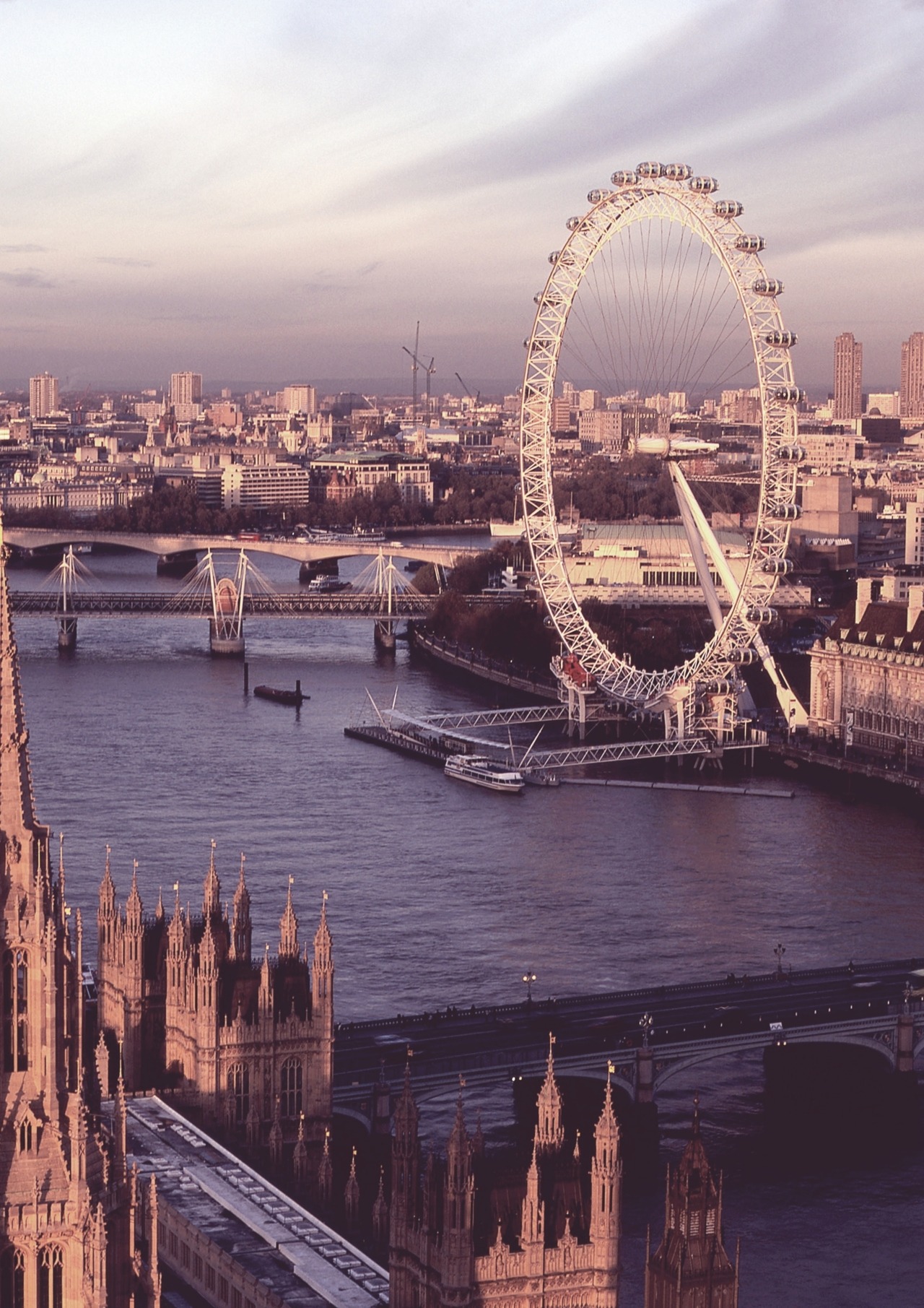 1280x1811, 583 Kb / река, мост, колесо обозрения, Лондон, Англия, Великобритания