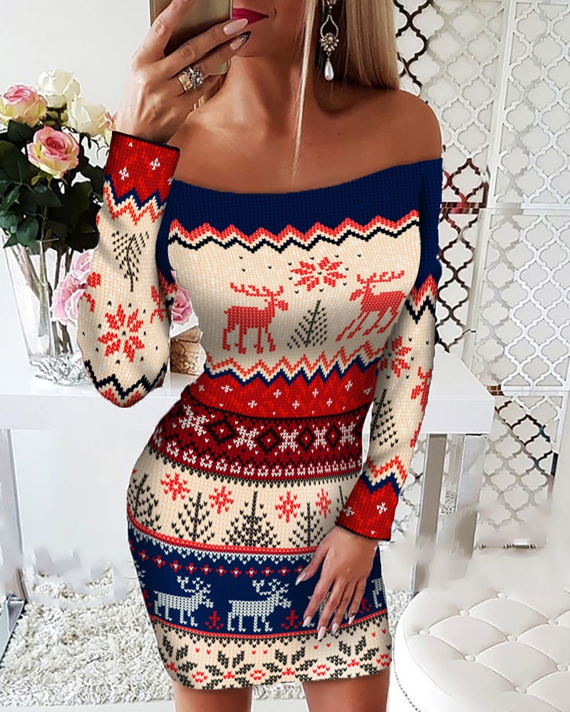 800x1000, 272 Kb / Платье, олени, вязаное, селфи, фотошоп