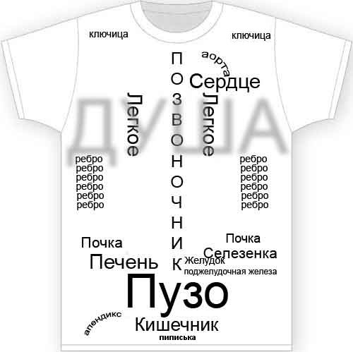 500x499, 28 Kb / футболка, органы, душа