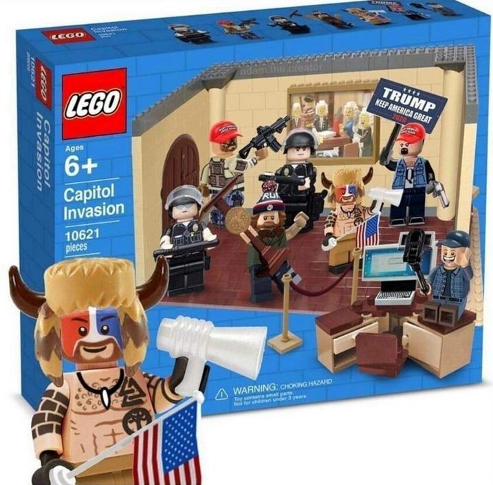 717x705, 145 Kb / Лего, капитолий, трамп