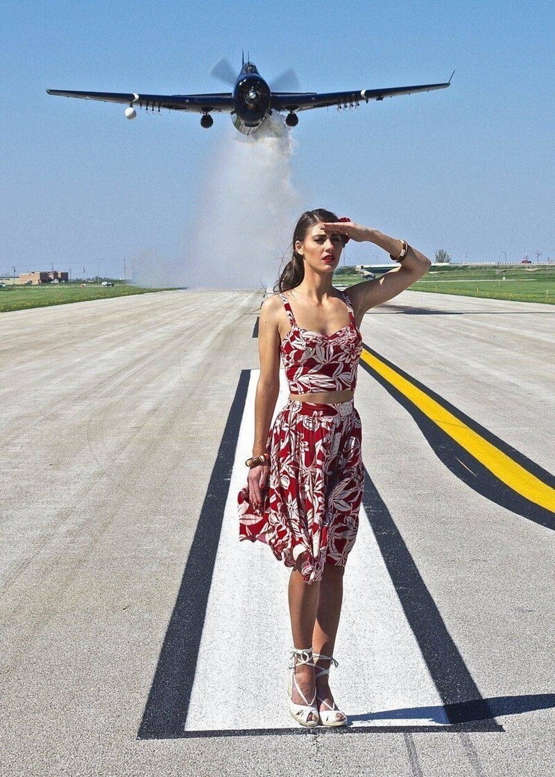 800x1120, 311 Kb / женщина, платье, F6F-3, Hellcat