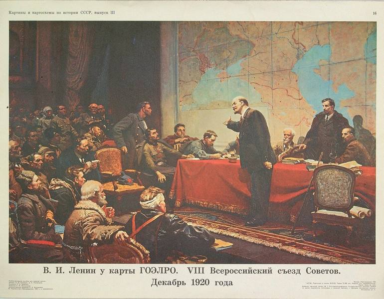 770x600, 78 Kb / ГОЭЛРО, Ленин, карта, ссср, большевики, съезд