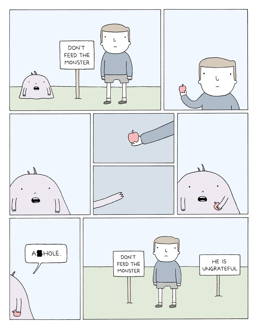 900x1154, 150 Kb / монстр, мудила, неблагодарный