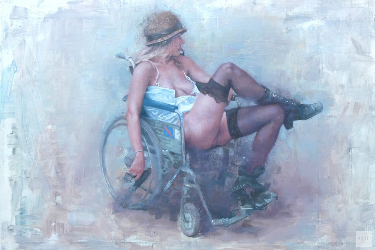 1280x853, 205 Kb / девка, инвалидная, коляска, рисунок