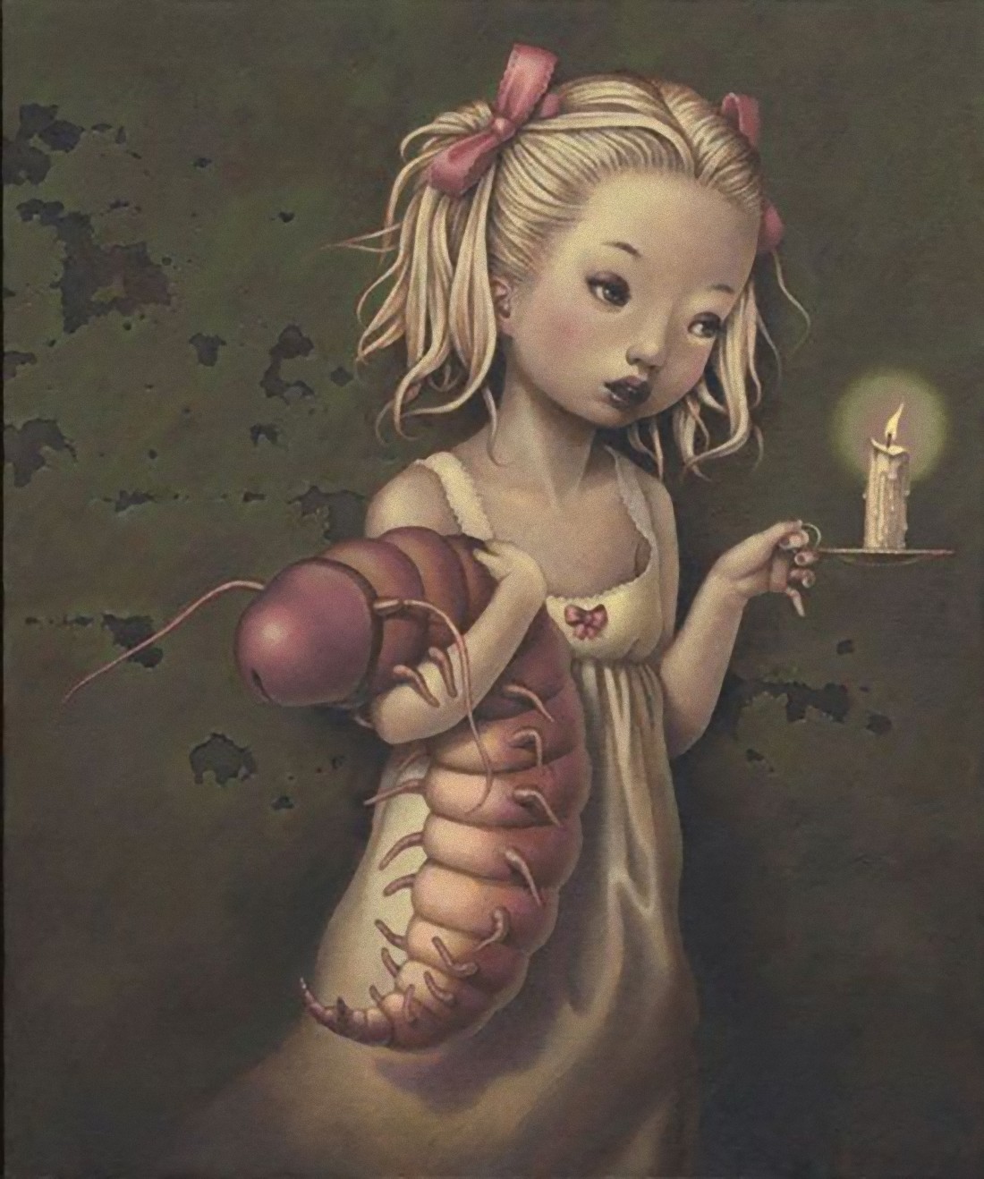 1100x1318, 247 Kb / девка, свеча, членогусеница, рисунок