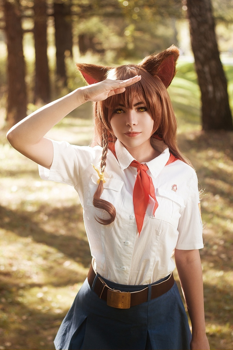 811x1217, 614 Kb / Галстук, косплей, ушки, ремень, бляха, Юля Захарова