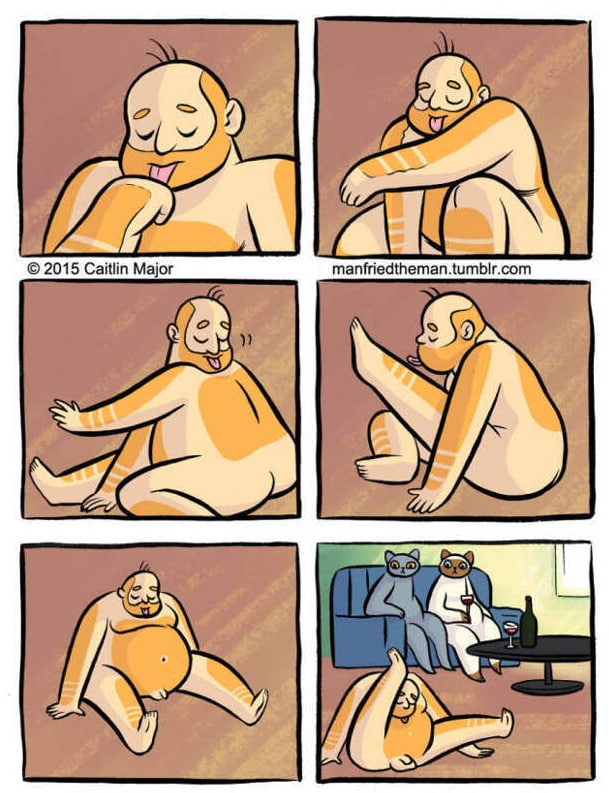 609x793, 118 Kb / мужик, моется, язык