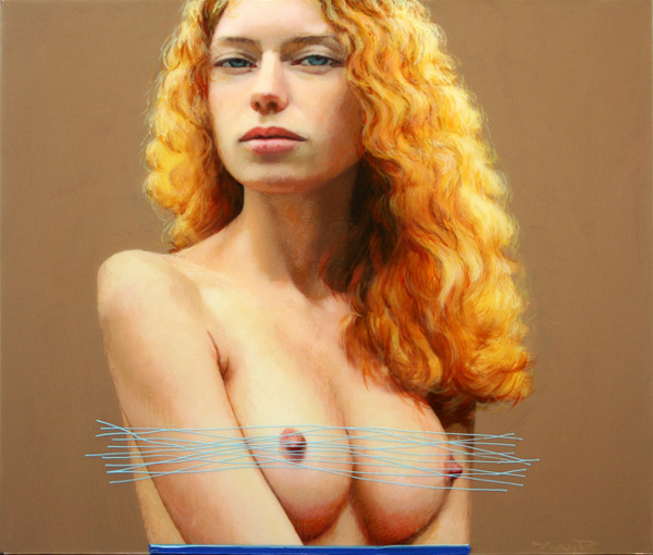 600x510, 94 Kb / девка, рыжая, чёрточки, кудрявая, Юрий Дарашкевич