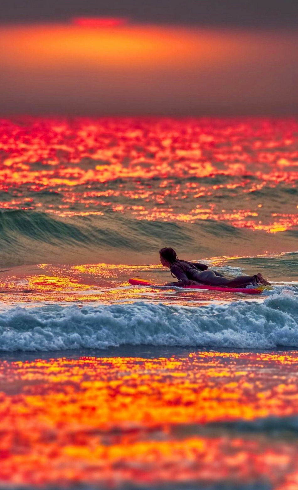 950x1562, 384 Kb / сёрфинг, волны, восход, закат