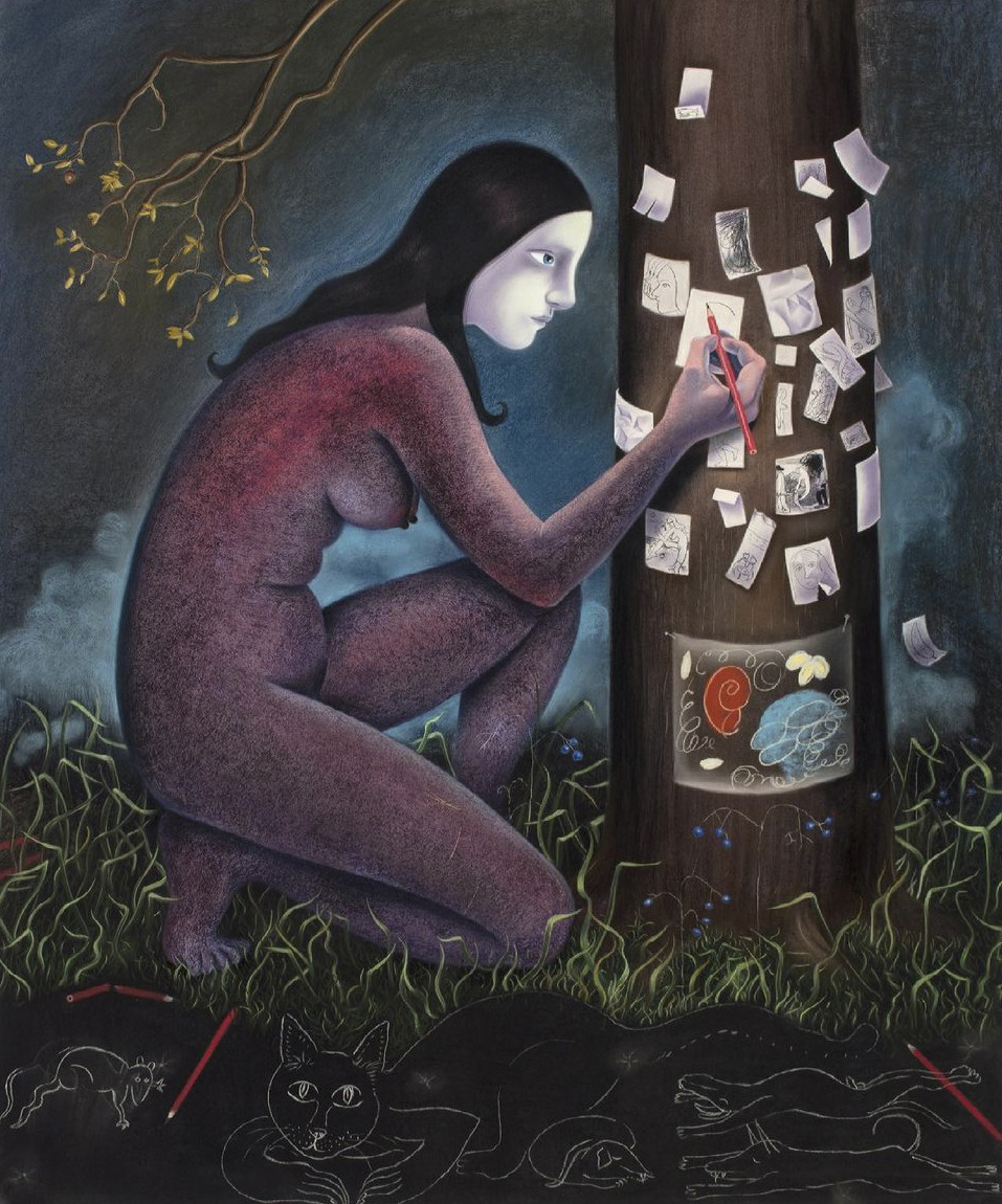 957x1150, 368 Kb / девка, рисунок, карандаш