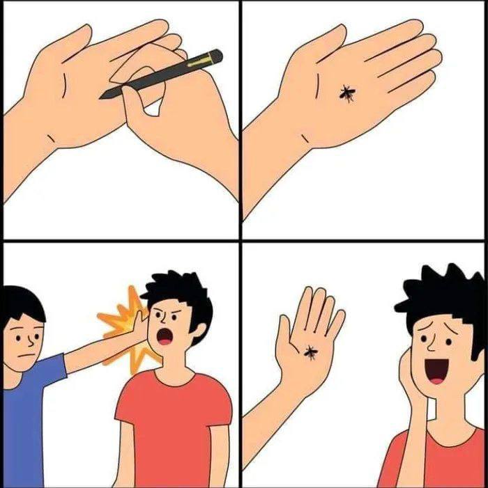 700x701, 58 Kb / муха, пощечина, лайфхак