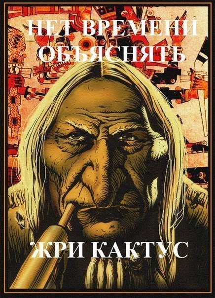 436x604, 179 Kb / индеец, кактус, трубка, некогда объяснять, жри, Кастанеда