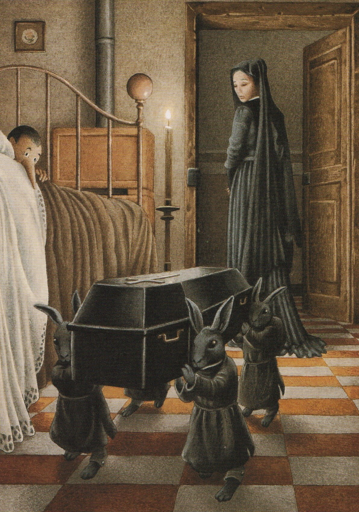 1192x1696, 615 Kb / Пиноккио, зайцы, гроб