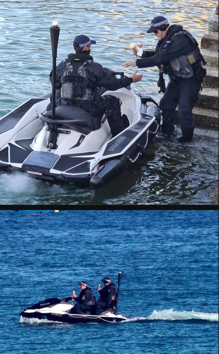 700x1130, 381 Kb / Брюссель, саммит, мороженое, скутер, водный мотоцикл, патруль, охрана, полиция, бронежилет, кепка