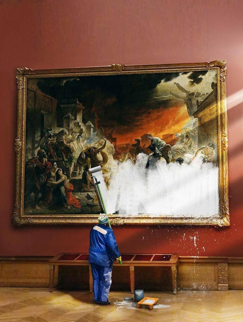 968x1280, 195 Kb / Картина, помпеи, маляр, краска