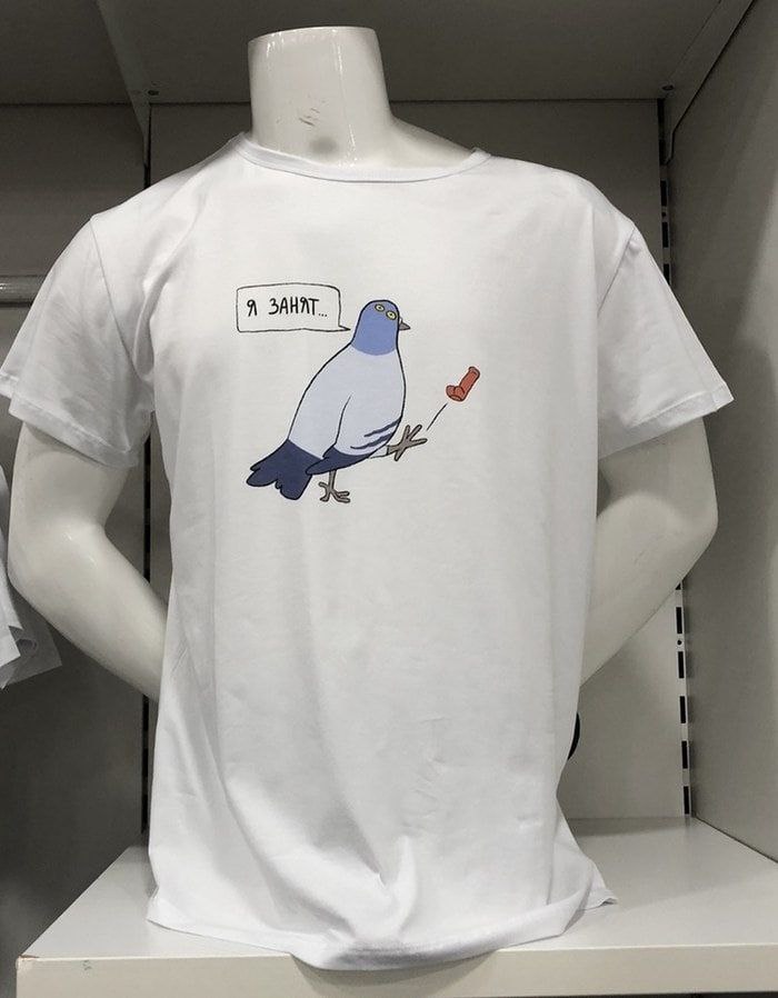 700x898, 73 Kb / манекен, фуфайка, футболка, голубь, хуй, член