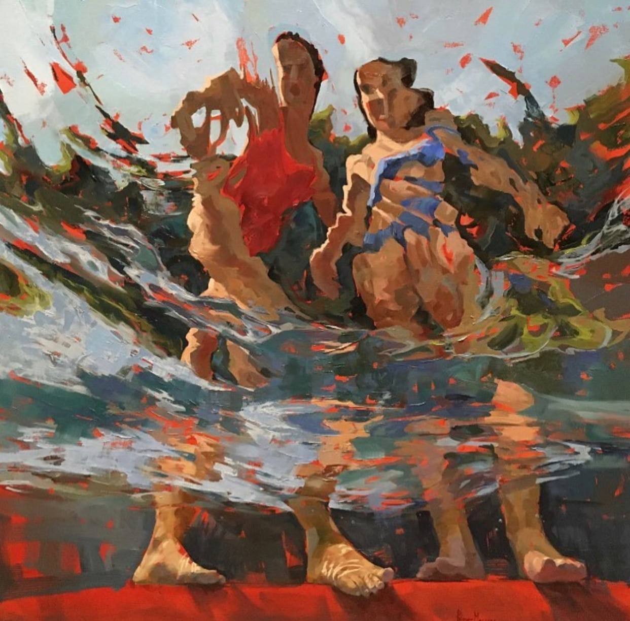 1242x1223, 196 Kb / Живопись, холст, масло, вода, бабы