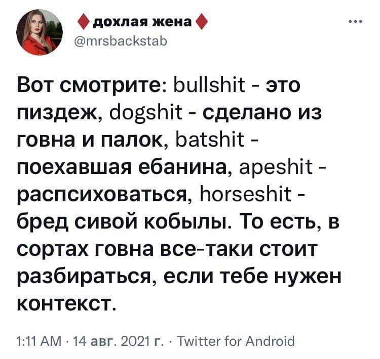 750x710, 126 Kb / Говно, сорта говна, английский язык