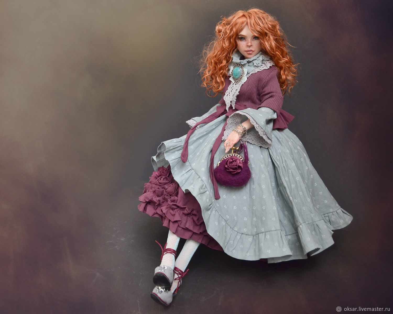 1500x1200, 165 Kb / кукла, ручная работа, платье, сумочка, брошь