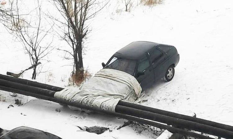 750x446, 62 Kb / Труба, теплотрасса, авто, зима