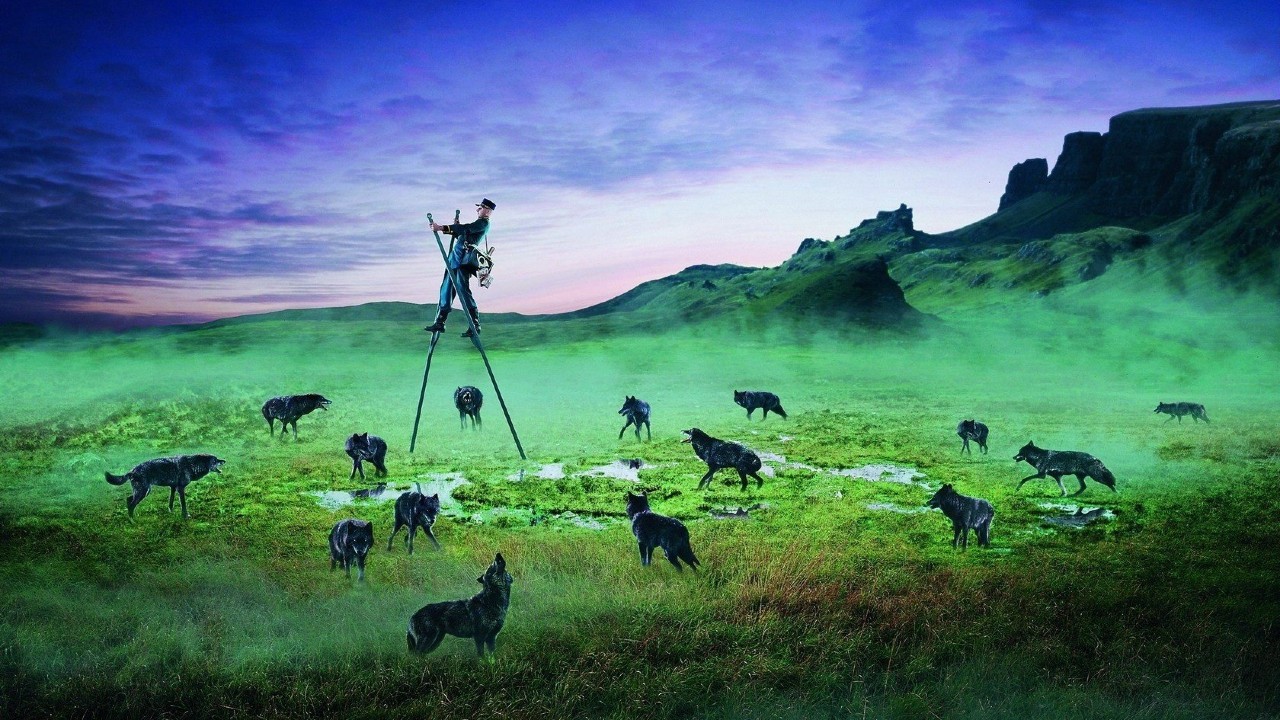 1280x720, 294 Kb / поле, вечер, почтальон, волки, ходули