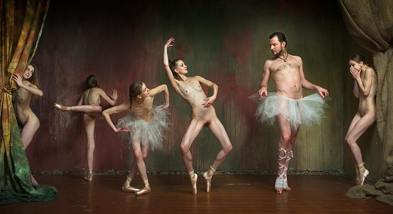 800x436, 119 Kb / балерины, постановка, пачки, пуанты, женщины, мужчина, сцена