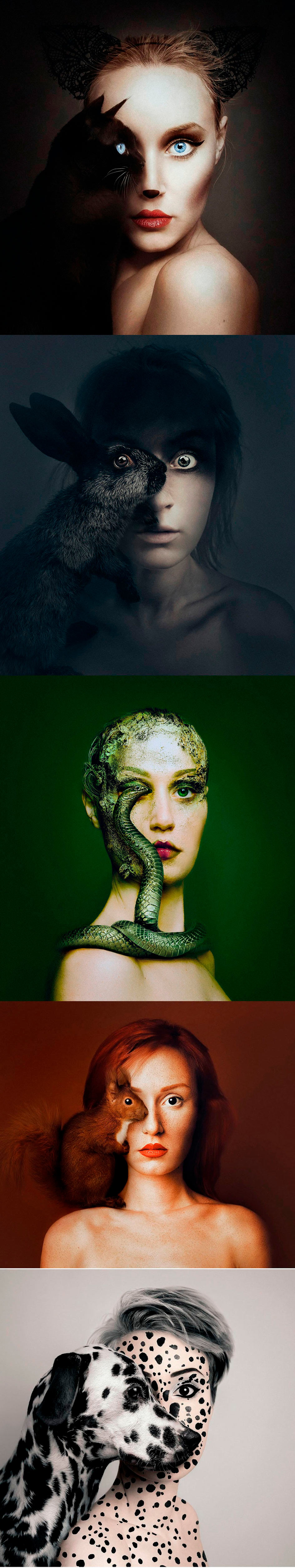 945x5023, 633 Kb / макияж, животное