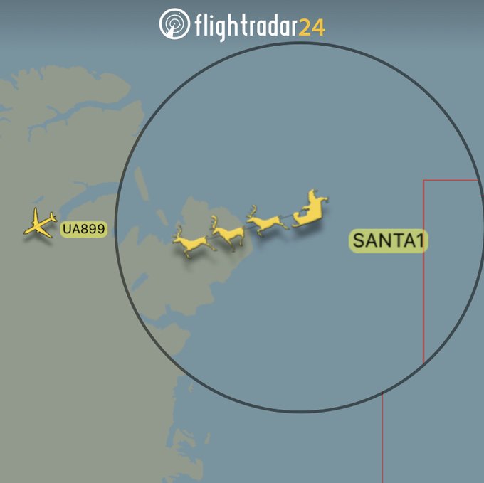 680x679, 25 Kb / санта, flightradar24, олени, карта