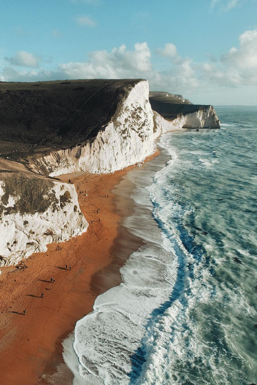 899x1349, 444 Kb / берег, скалы, пляж, песок, горы, камни, обрыв, мел, Англия