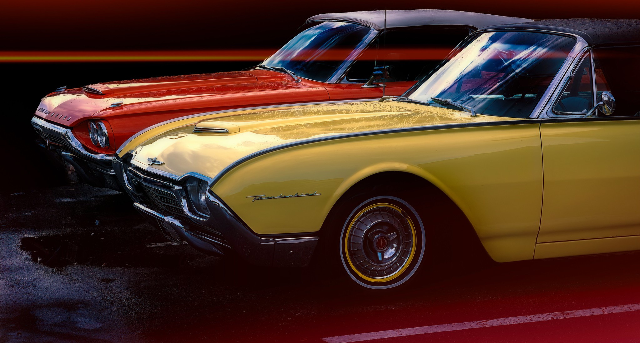 2047x1098, 427 Kb / авто,  Ford, красный, желтый